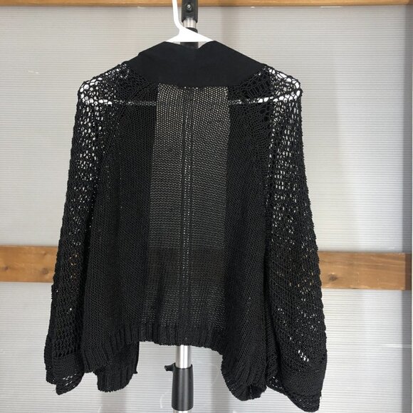 Crea Concept Black Macrame Crochet Knit Cardigan Sz 42 EU‎ - Picture 9 of 14